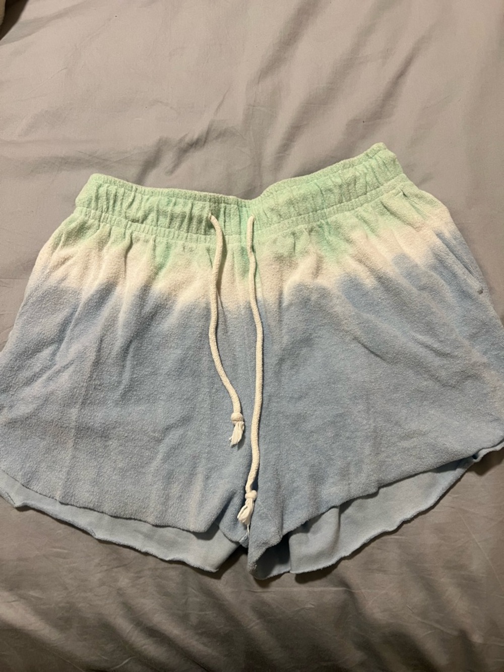wild fable Pastel Tie-Dye Terry Shorts in Green & Blue